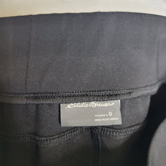 Eddie Bauer Women's Size 0 Cargo Pants Crop Pull On Black - Picture 3 of 3